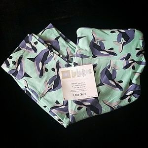 NWT LLR leggings - Orcas/Killer Whales